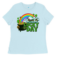 Baby Blue Have a lucky day Ladies Tee - CowGirlArtShop