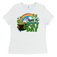 White Have a lucky day Ladies Tee - CowGirlArtShop