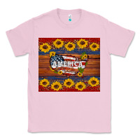 Bubblegum Pink usa map Classic Tee - Artiststas