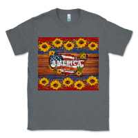 Charcoal Heather usa map Classic Tee - Artiststas