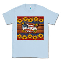Dusty Blue usa map Classic Tee - Artiststas