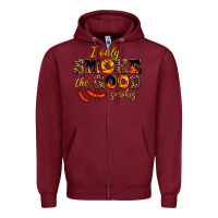Burgundy i only smoke the good smokes Zipper Hoodie - AdoDesignShop