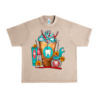 French Oak Dentist Cold Drink Frappe Urban Heavy Tee - FaDigitalArtStudio
