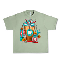 Oil Green Dentist Cold Drink Frappe Urban Heavy Tee - FaDigitalArtStudio