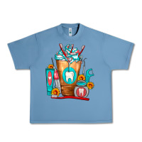 Pebble Blue Dentist Cold Drink Frappe Urban Heavy Tee - FaDigitalArtStudio