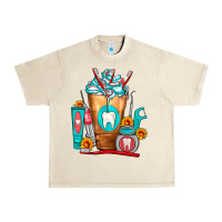 Sandshell Dentist Cold Drink Frappe Urban Heavy Tee - FaDigitalArtStudio
