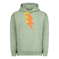 Pigment Oil Green LIGHTNING BOLT Urban Hoodie - baoMotion