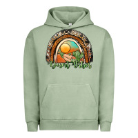 Pigment Oil Green desert vibes rainbow Urban Hoodie - JahusDesignShop