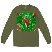 Army Green american football thunder Long Sleeve Tee - BundleAndBundleShop