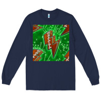 Navy american football thunder Long Sleeve Tee - BundleAndBundleShop
