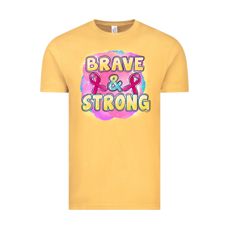 Brave And Strong Cancer Vintage Tee by FaDigitalArtStudio | Teevron