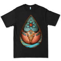 Black teardrop tooled leather bullskull earrings Premium Tee - Jasminsmagicworld
