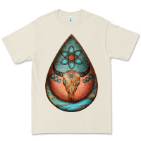 Bone teardrop tooled leather bullskull earrings Premium Tee - Jasminsmagicworld