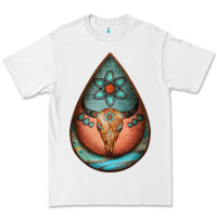 White teardrop tooled leather bullskull earrings Premium Tee - Jasminsmagicworld
