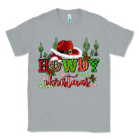 Heather Grey howdy christmas cowboy hat Classic Tee - CowGirlArtShop