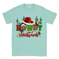 Seafoam howdy christmas cowboy hat Classic Tee - CowGirlArtShop
