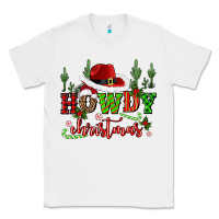 White howdy christmas cowboy hat Classic Tee - CowGirlArtShop