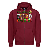 Burgundy I am just here for field day 2023 Zipper Hoodie - AdoDesignShop