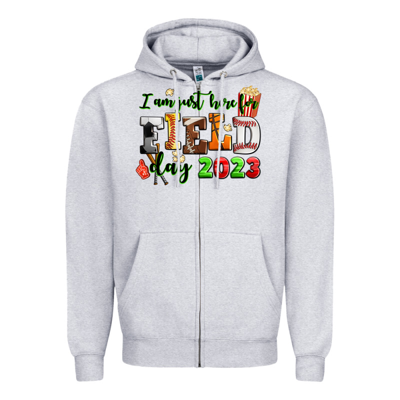 I Am Just Here For Field Day 2023 Zipper Hoodie by AdoDesignShop | Teevron