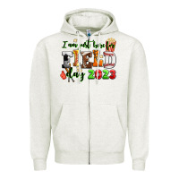 Oatmeal Heather I am just here for field day 2023 Zipper Hoodie - AdoDesignShop