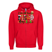 Red I am just here for field day 2023 Zipper Hoodie - AdoDesignShop