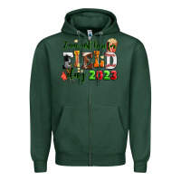 Sports Green I am just here for field day 2023 Zipper Hoodie - AdoDesignShop