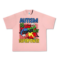 Salmon Autism is my superpower Autism Awareness Day Urban Heavy Tee - FaDigitalArtStudio