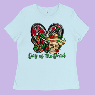 Day Of The Dead Mexico Ladies Tee Designed By Howdyjamesfarm