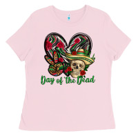 Bubblegum Pink Day of the dead Mexico Ladies Tee - HowdyJamesFarm