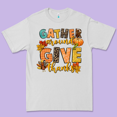 Gather Around And Give Thanks Premium Tee Designed By Cowgirlartshop