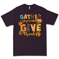 Plum gather around and give thanks Premium Tee - CowGirlArtShop