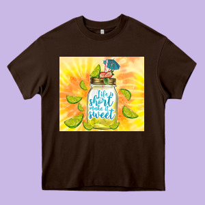 Life Is Short Make It Sweet Heavy Core Tee Designed By Tumblerdesignbyshophia