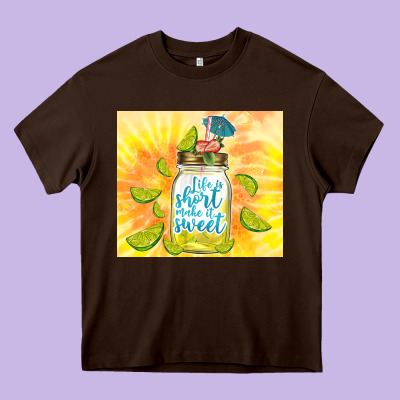 Life Is Short Make It Sweet Heavy Core Tee Designed By Tumblerdesignbyshophia