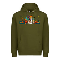 Army Green Halloween Guinea Pig Premium Hoodie - LillyAllenDesigns