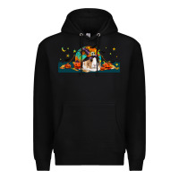 Black Halloween Guinea Pig Premium Hoodie - LillyAllenDesigns