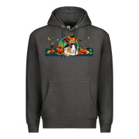 Charcoal Heather Halloween Guinea Pig Premium Hoodie - LillyAllenDesigns
