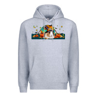 Heather Grey Halloween Guinea Pig Premium Hoodie - LillyAllenDesigns