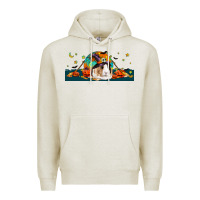 Oatmeal Heather Halloween Guinea Pig Premium Hoodie - LillyAllenDesigns
