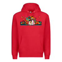 Red Halloween Guinea Pig Premium Hoodie - LillyAllenDesigns