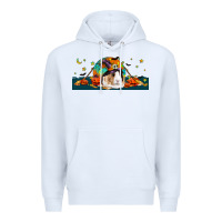 White Halloween Guinea Pig Premium Hoodie - LillyAllenDesigns