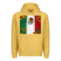 Antique Gold cactus sunflower mexican flag z Premium Hoodie - Jasminsmagicworld