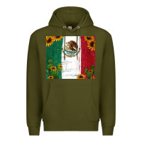 Army Green cactus sunflower mexican flag z Premium Hoodie - Jasminsmagicworld