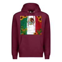 Burgundy cactus sunflower mexican flag z Premium Hoodie - Jasminsmagicworld