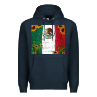 Navy cactus sunflower mexican flag z Premium Hoodie - Jasminsmagicworld