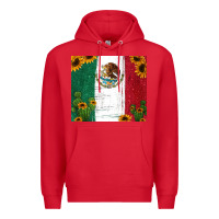 Red cactus sunflower mexican flag z Premium Hoodie - Jasminsmagicworld