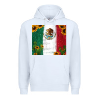 White cactus sunflower mexican flag z Premium Hoodie - Jasminsmagicworld