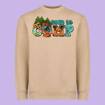 Born To Camp With Guitar Heavyweight Sweatshirt Designed By Adodesignshop