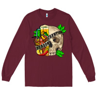 Burgundy skull crawfish season Long Sleeve Tee - FaDigitalArtStudio