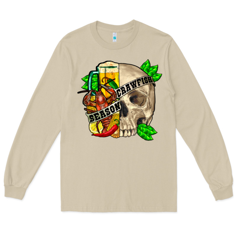 Skull Crawfish Season Long Sleeve Tee by FaDigitalArtStudio | Teevron