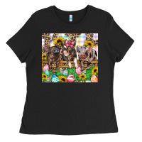 Black easter farm animals Happy Easter Day Ladies Tee - CowGirlArtShop
